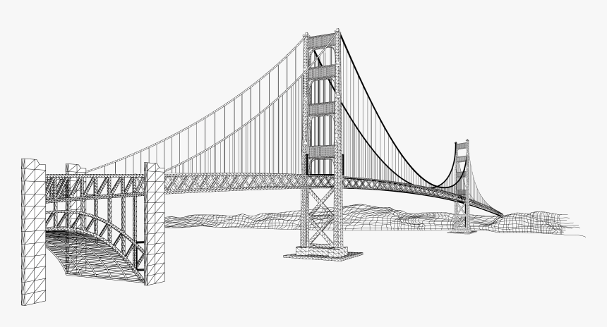Golden Gate Bridge Ampera Bridge Euclidean Vector - Drawings Of Famous Buildings, HD Png Download