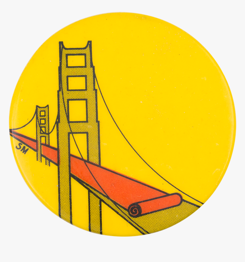 Golden Gate Bridge Art Button Museum - Circle, HD Png Download