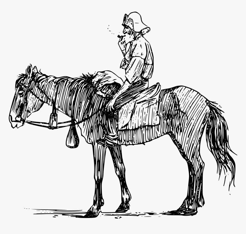 Old Man On Horseback Clip Arts - Man On Horseback Png, Transparent Png