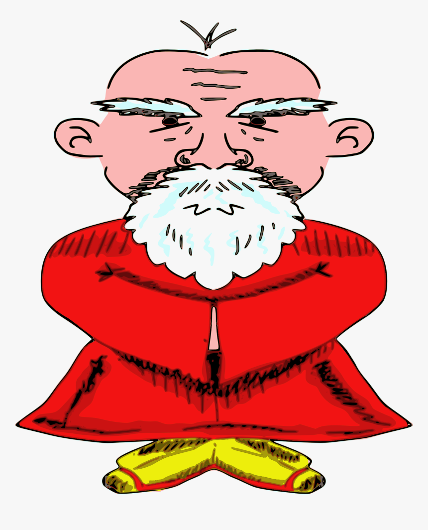 Old Chinese Man Drawing, HD Png Download