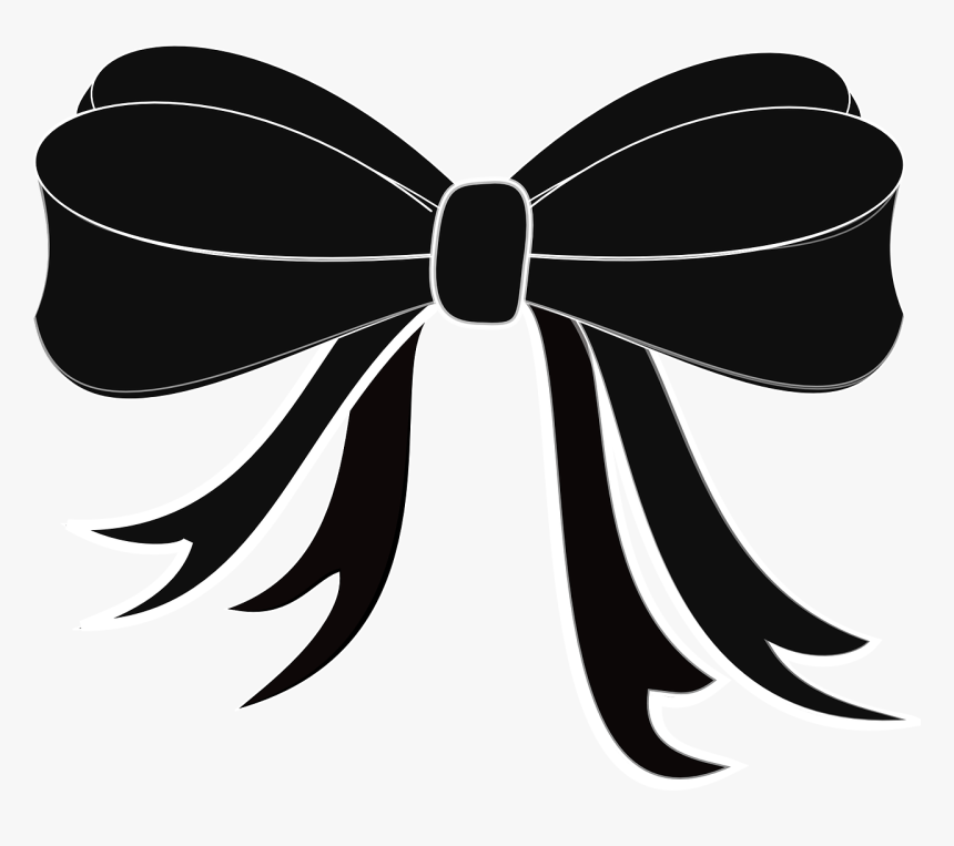 Ribbon Black And White, HD Png Download