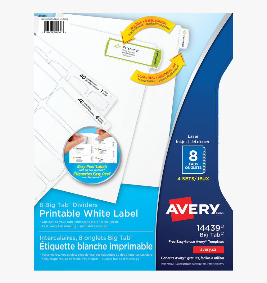 Avery 16741 Dividers, HD Png Download