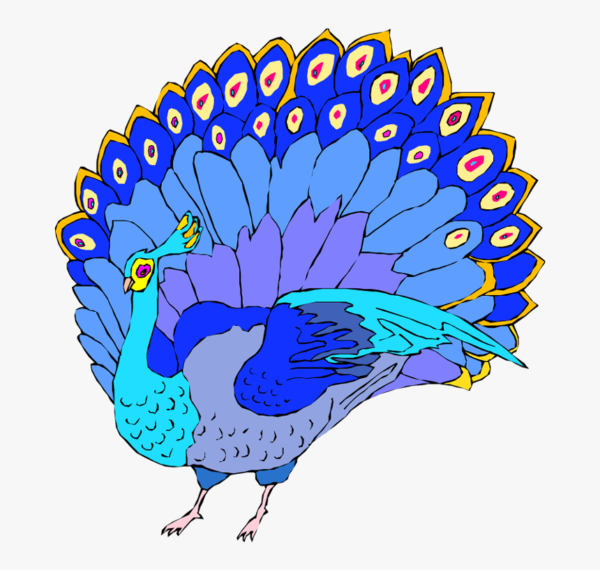 Free Peacock Clipart - Proud As A Peacock Similes, HD Png Download