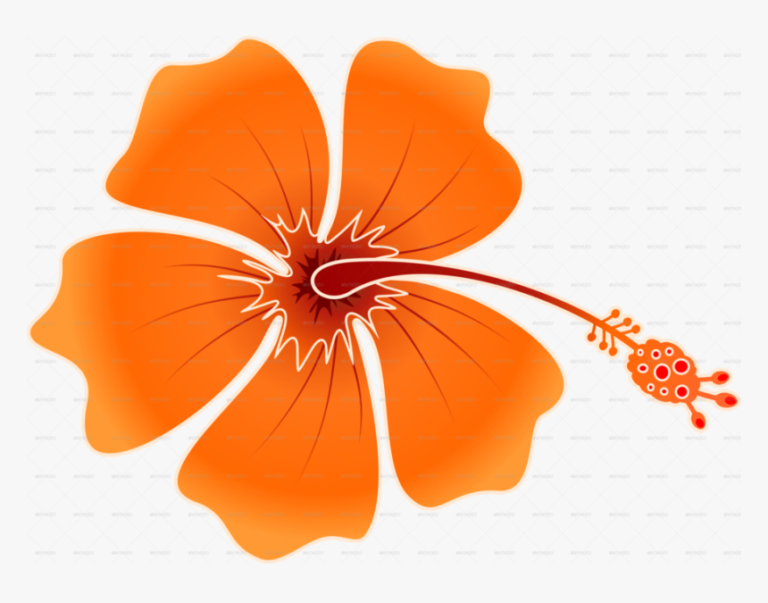 Hibiskis Png Clipart Shoeblackplant Roselle - Hawaiian Flower Png, Transparent Png