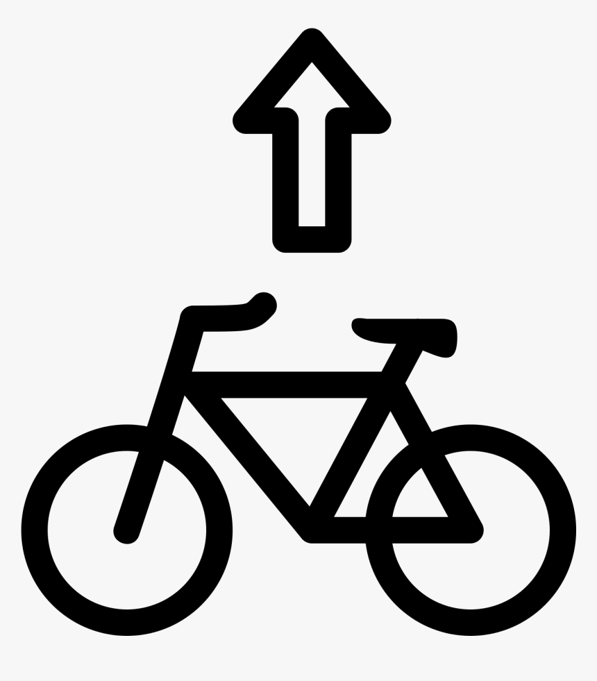 Tires Clipart Bicycle Track Bike Path Sign, HD Png Download