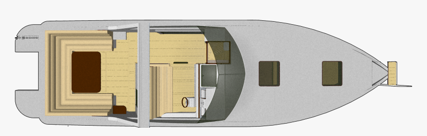 Yacht Boat Top View Cutout Free Entourage Architecture - Cut Out Boat Plan, HD Png Download