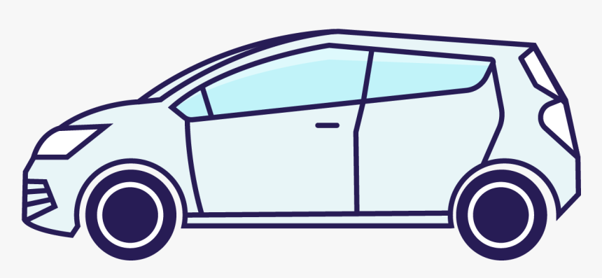Normal Hackback Car Top View Icon Png - Carros Estacionados Para Colorear, Transparent Png