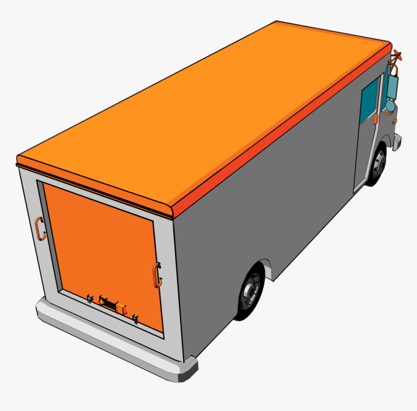 Delivery Truck Top View Png Clipart - Top View Truck Transparent, Png Download