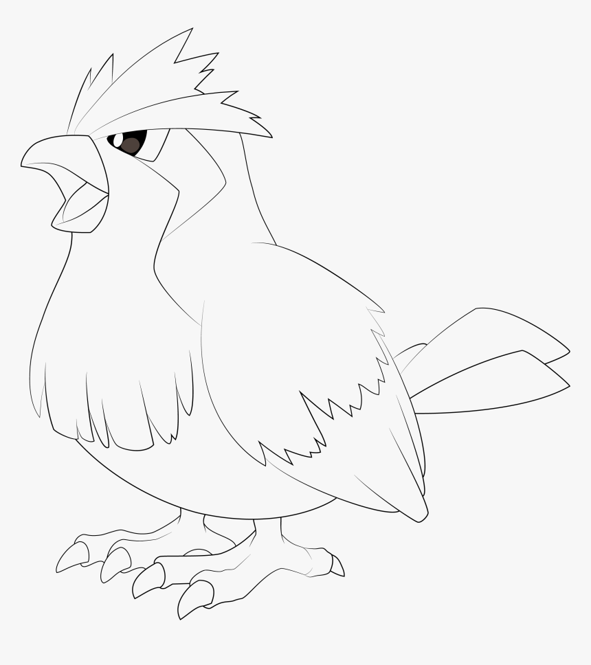 Pidgey Line Art, HD Png Download