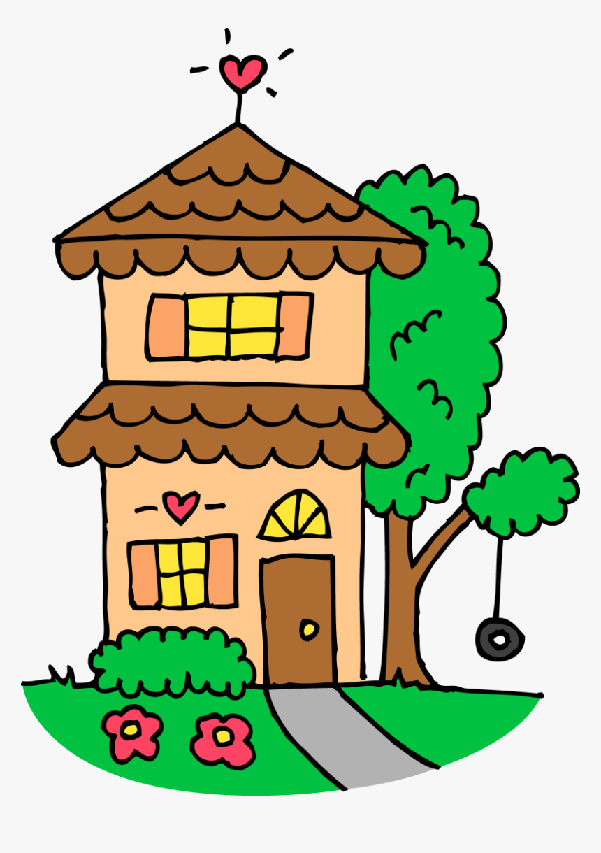 Cute House Clipart - Cute Home Clipart, HD Png Download