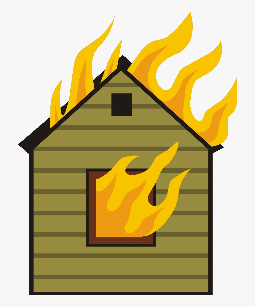 Fire House Clipart Collection Station On For Of Transparent - House On Fire Clipart, HD Png Download