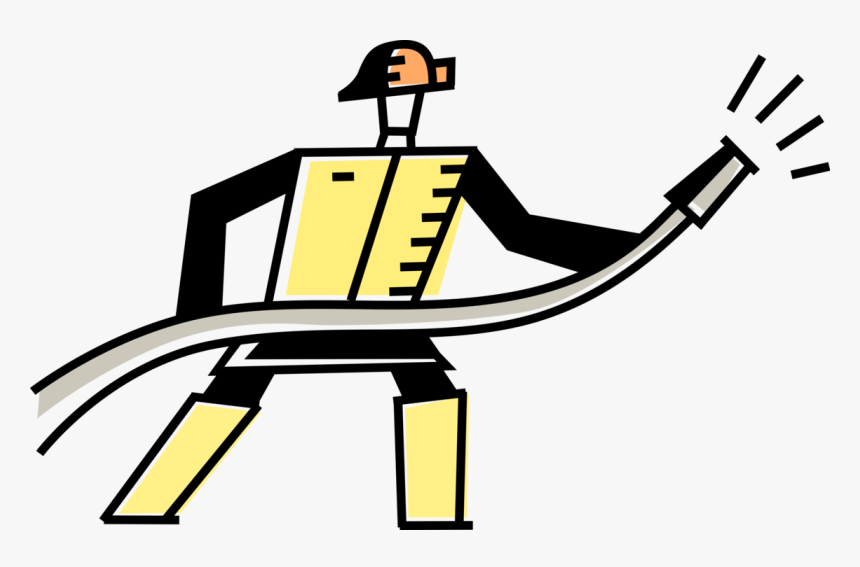 Vector Illustration Of Firefighter Fireman Fights Raging, HD Png Download