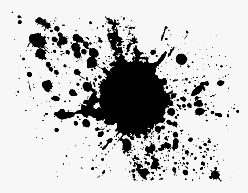 Black Ink Png Clipart - Paint Splatter Png, Transparent Png
