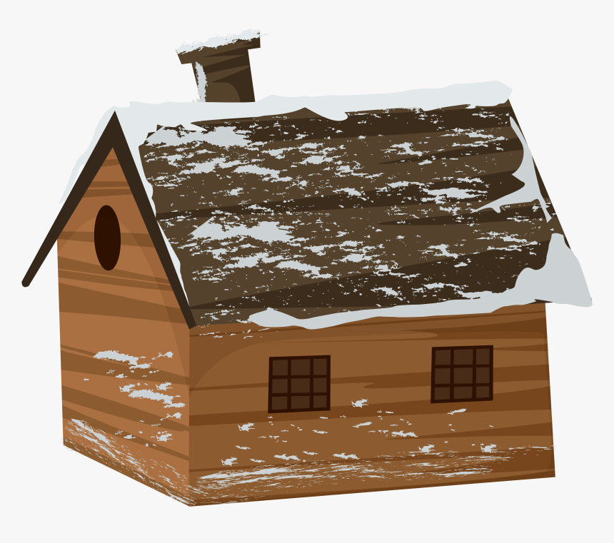 Winter Cabin House Transparent - Wooden House Transparent Background, HD Png Download