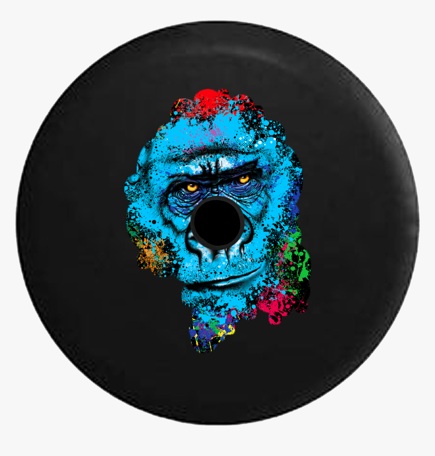 Jeep Wrangler Jl Backup Camera Day Gorilla With Colored - Graffiti Gorilla, HD Png Download