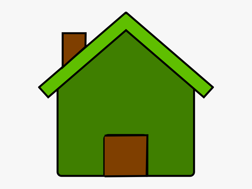 Green And Brown House Svg Clip Arts - Cartoon Green House Png, Transparent Png