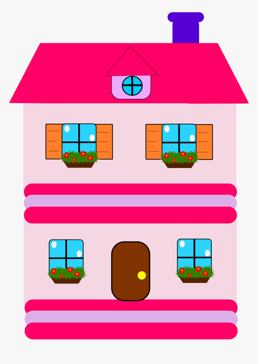 Brick House Clipart - Pink House Clipart, HD Png Download