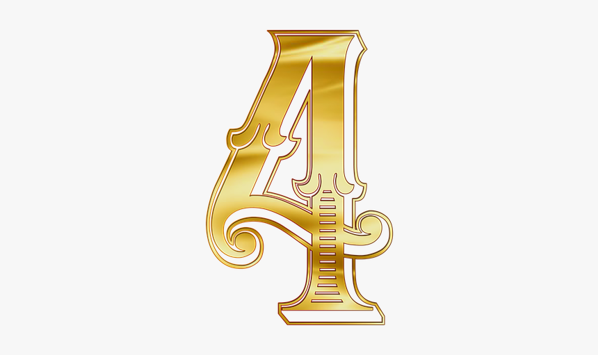 The Number Of, Figure, Four, Png - Numeros Dorados Png, Transparent Png