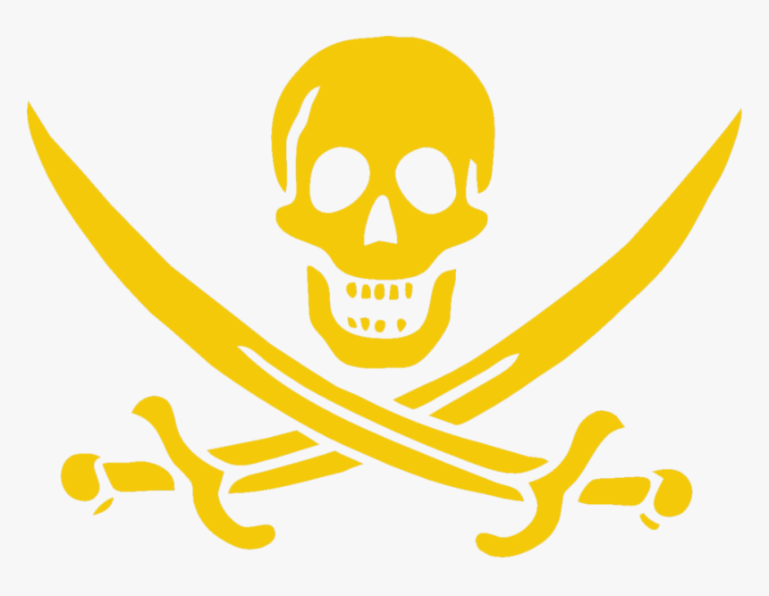 Pirate Flag Men S Printed Henley - Black Pearl Jolly Roger, HD Png Download