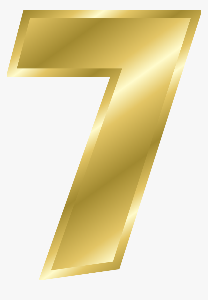 Golden Number 7 Transparent Background, HD Png Download