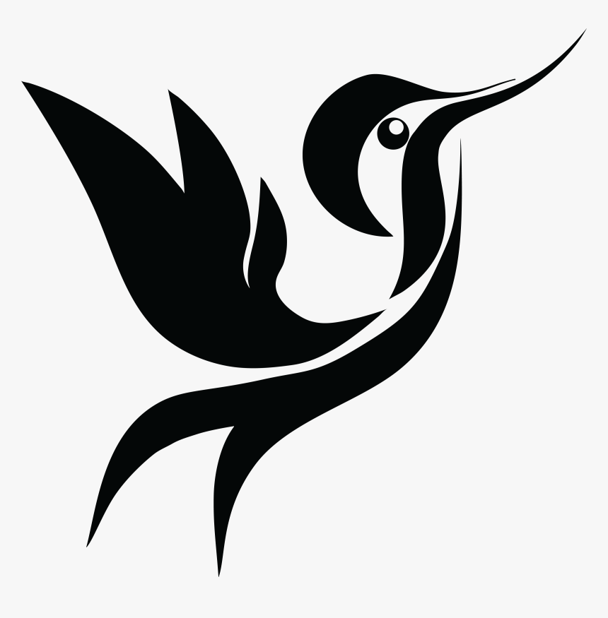 Hummingbird Clipart Hummingbird Outline - Hummingbird Art Black And White, HD Png Download