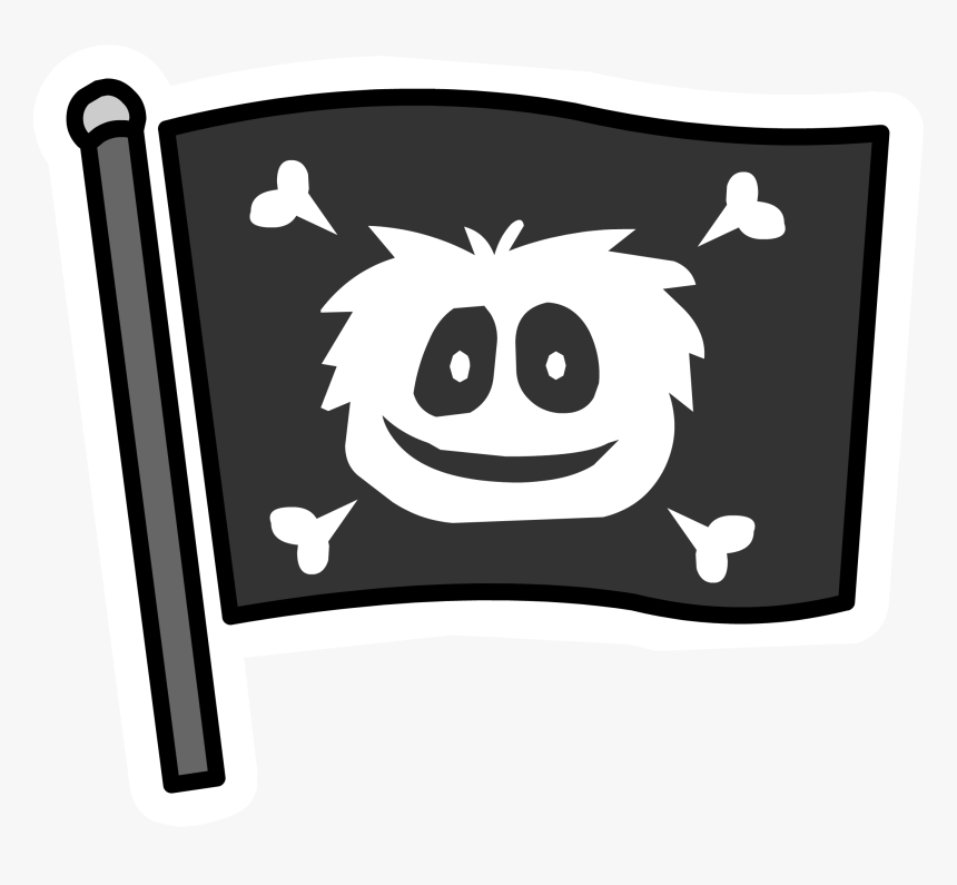 Jolly Roger Flag Pin - Club Penguin Pins, HD Png Download
