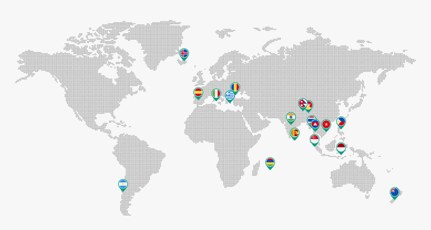 Transparent Velankanni Matha Png - Dotted World Map Svg, Png Download