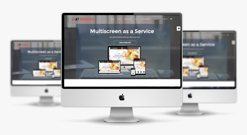 At Web Idea Joomla Template Desktop - Joomla Template, HD Png Download