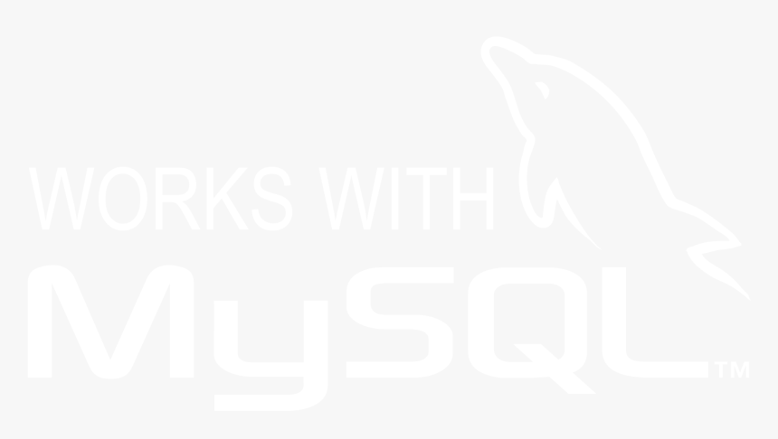 Mysql Logo Black And White - Mysql White Logo, HD Png Download ...