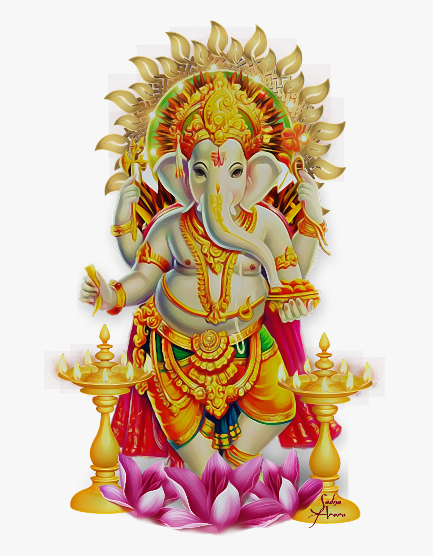 #ganesha #diwali #stickers By @sadna2018 #ganpati #dipawali - Ganesh Laxmi Images Png, Transparent Png
