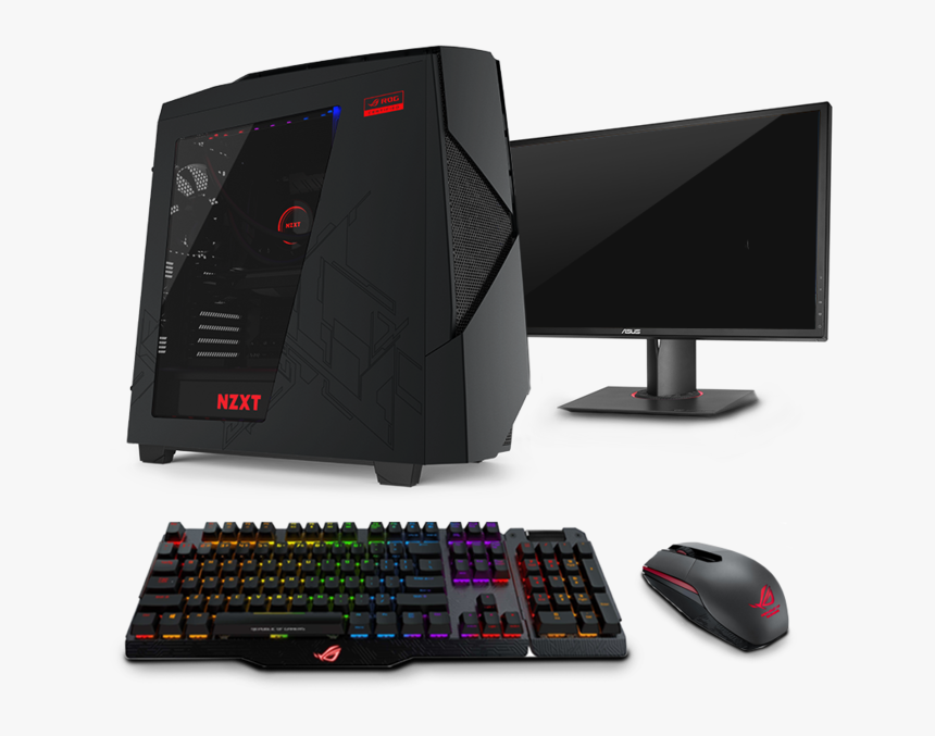 Nzxt Noctis 450-rog Edition - Asus Rog Claymore Mk, HD Png Download