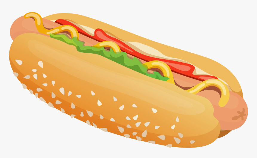 Hot Dog Clipart Fast Food - Transparent Background Hot Dog Clipart, HD Png  Download , Transparent Png Image - PNGitem