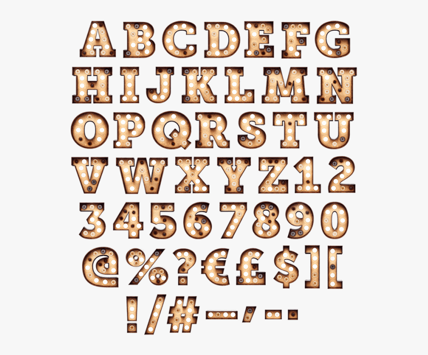 Light Vintage Font - Light Bulb Letters Png, Transparent Png
