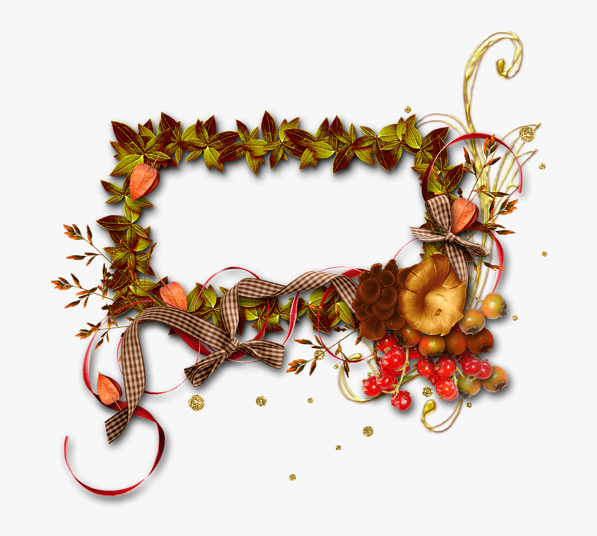 Transparent Single Chalkboard Frame Clipart - Autumn Frame Png, Png Download
