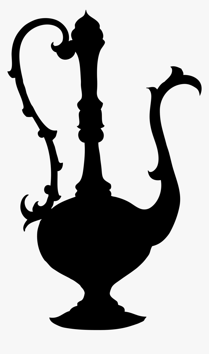 Drawing Jug Ornament Clip Art - Old Desk Silhouette Png, Transparent Png