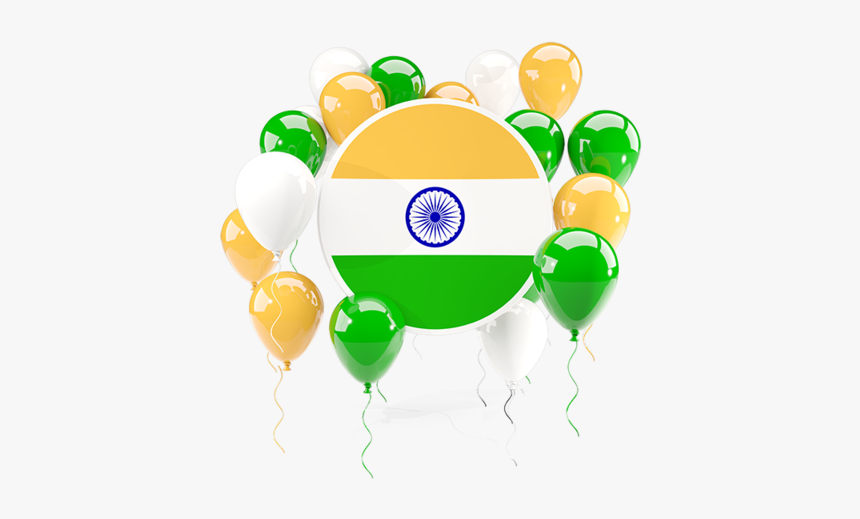 Round Flag With Balloons - Flag Of India, HD Png Download