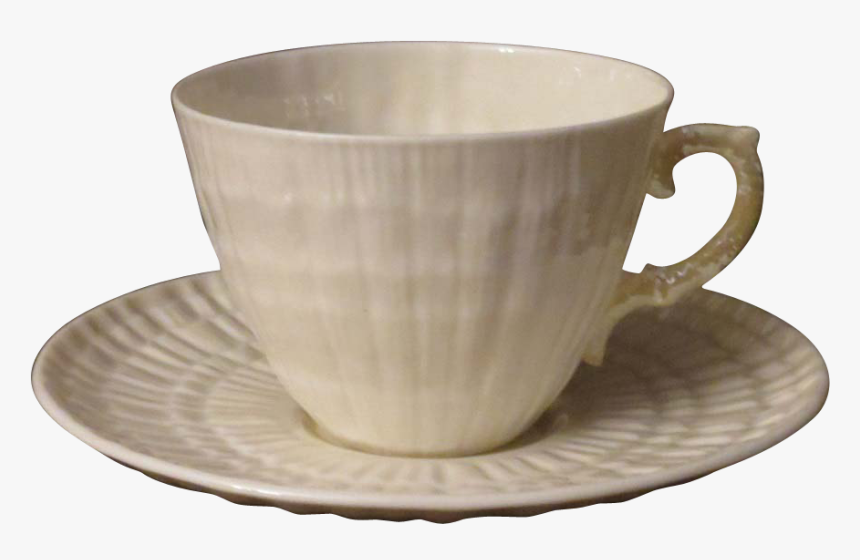 Belleek Limpet Yellow Lustre Teacup And Saucer Clipart - Saucer, HD Png Download