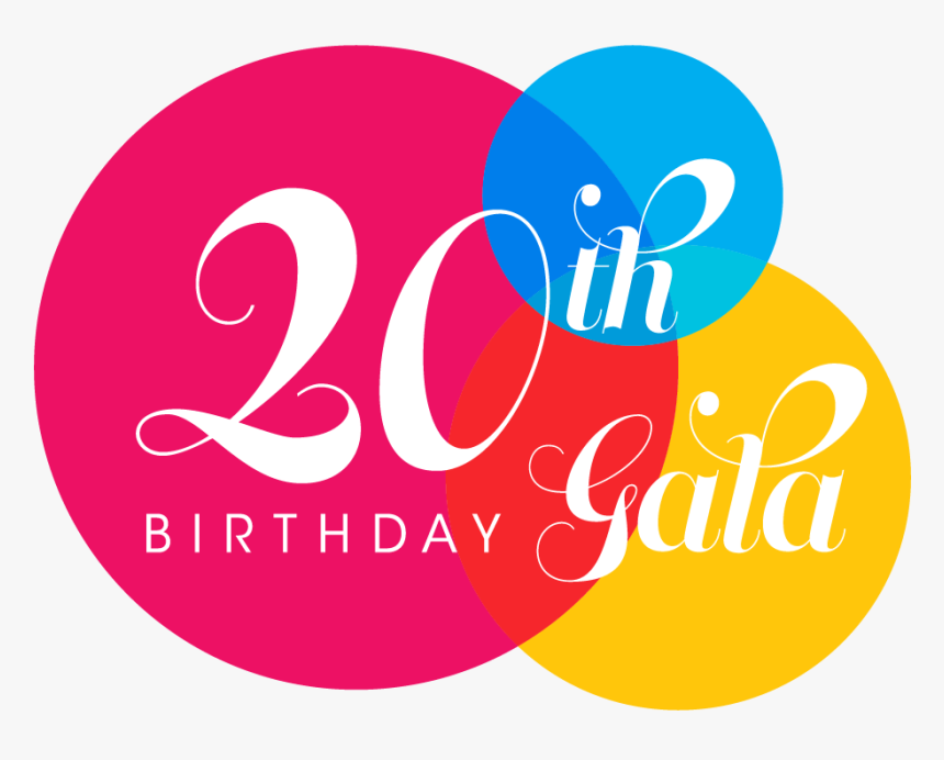 Birthday Gala Logo Web Wht Txt - Happy 20th Birthday Png, Transparent Png