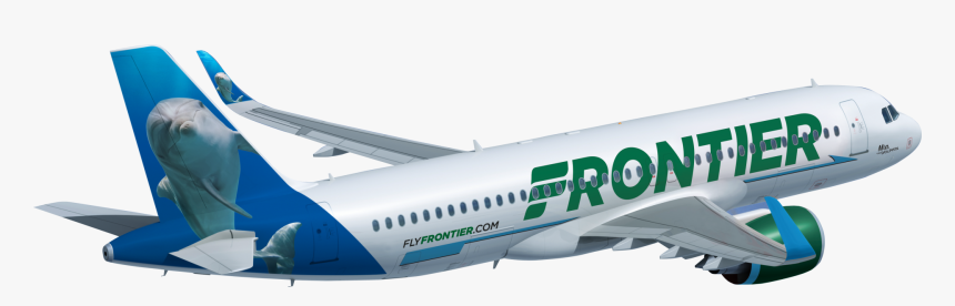 Frontier A320 Mia-dolphin - Frontier Airlines Aircraft Png, Transparent Png
