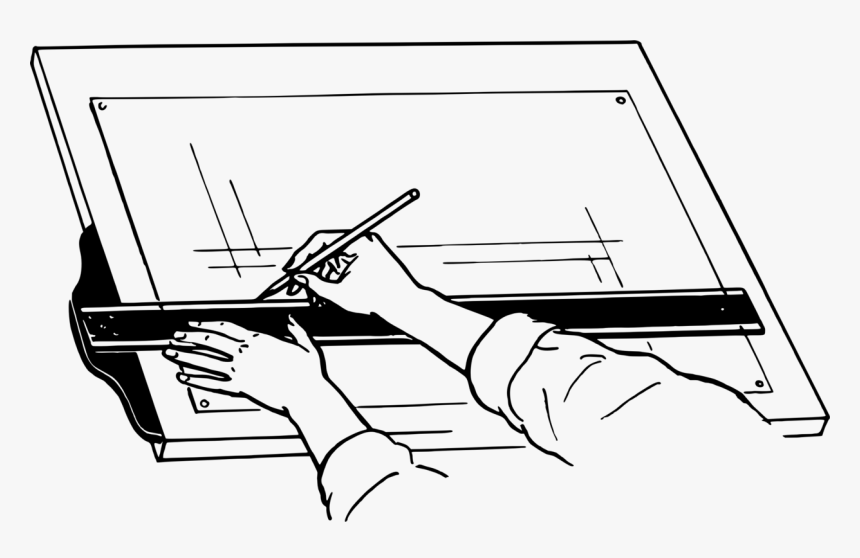Line Art,angle,area - Drawing Board Clip Art, HD Png Download