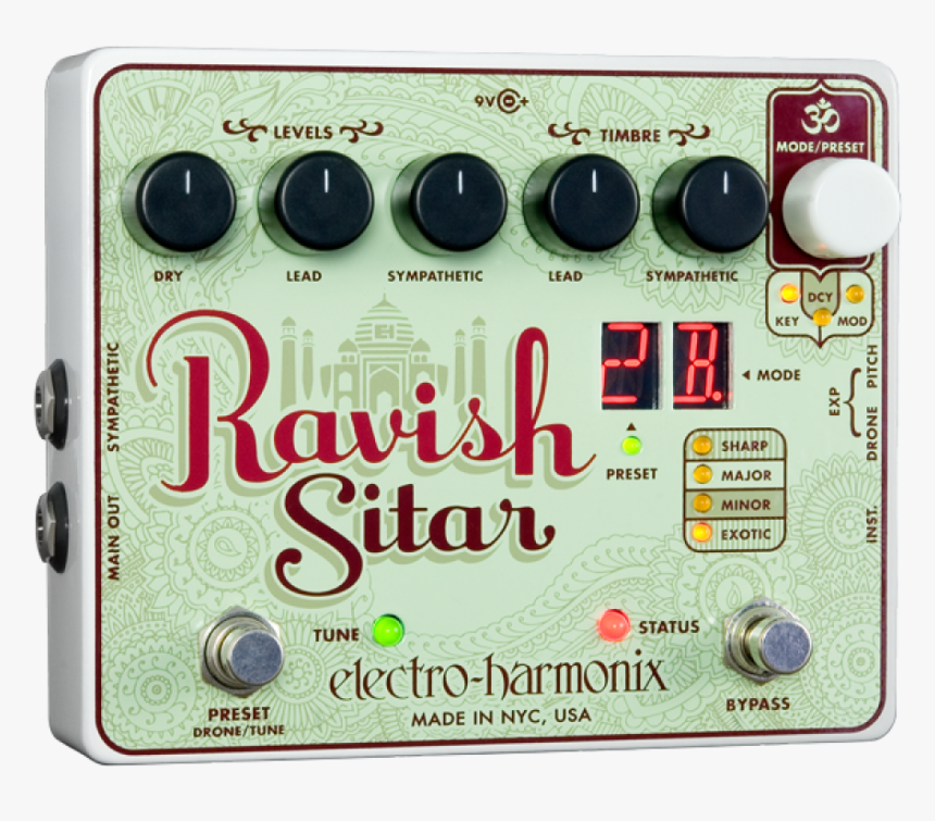 Ehx Electro Harmonix Pedal Ravish Sitar - Electro-harmonix Ravish Sitar, HD Png Download