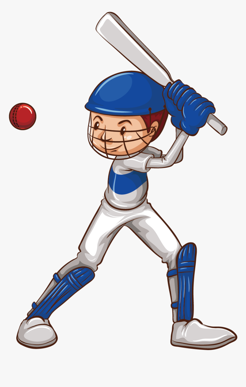 Cricket Drawing Sketch Draw A Cricket Player, HD Png Download