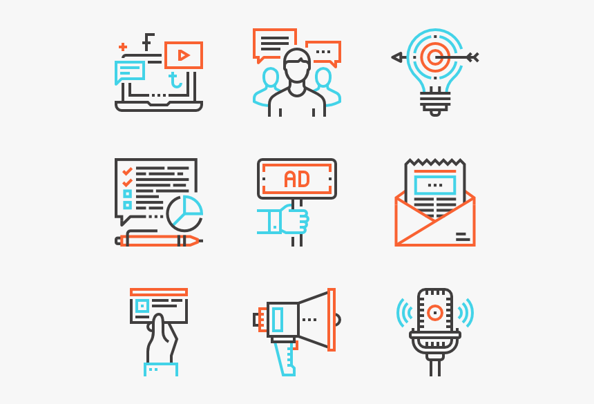 Marketing And Advertising - Manage Data Icon, HD Png Download