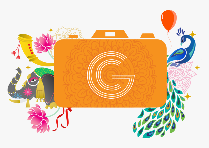 Indian Wedding Aesthetics Artwork For A Photographer - Camera Clip Art, HD Png Download