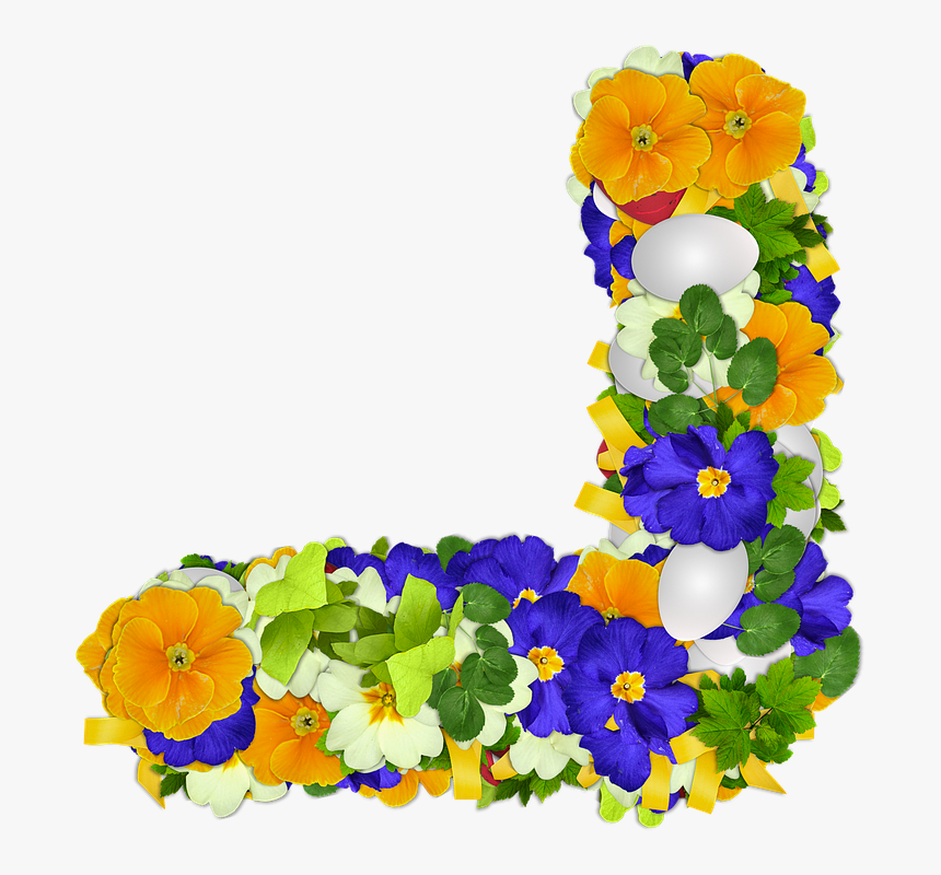 Flowers, Primroses, Png, Corner, Egg, Easter, Colors - Portable Network Graphics, Transparent Png