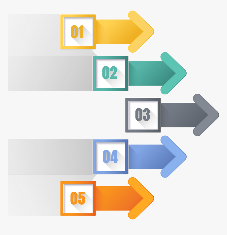 Infographic Chart Png Clipart - Right Arrow Icon Color, Transparent Png