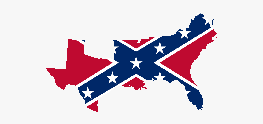 Confederate Flag Southern Map, HD Png Download