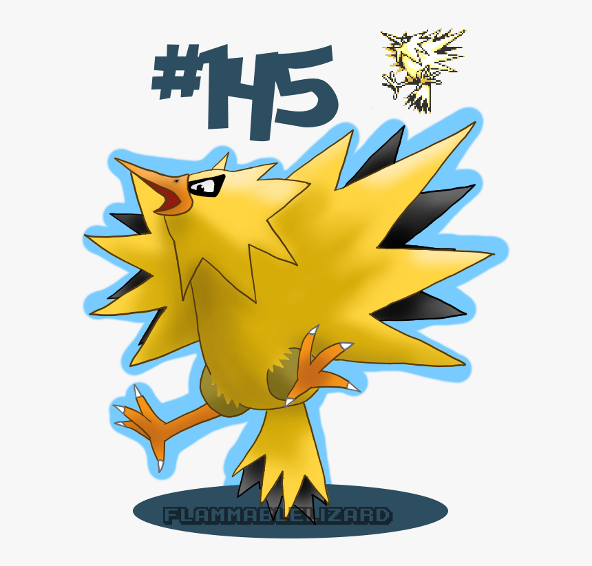 Zapdos Is Today S Pokémon I M Still Bad At Drawing - Arcade, HD Png Download