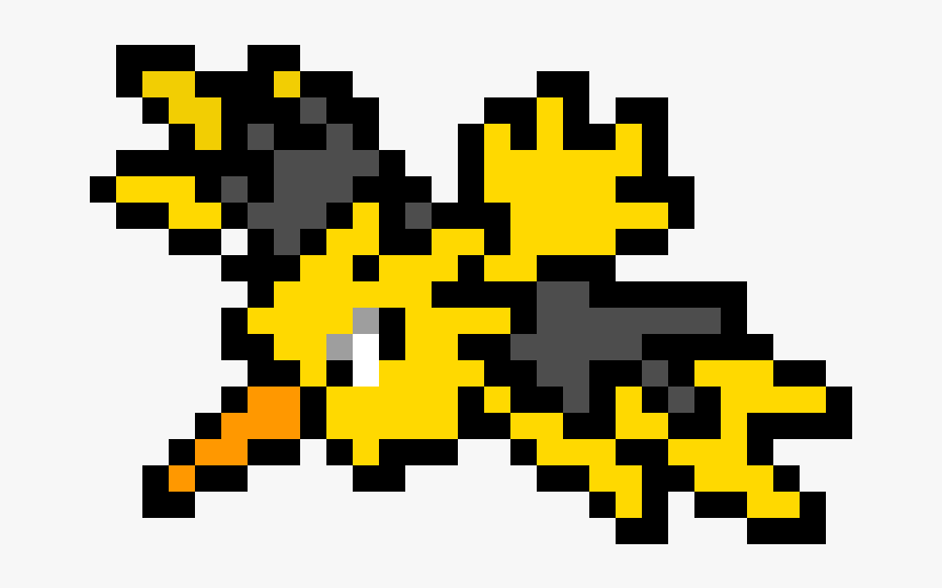 Pixel Art Pokemon Zapdos, HD Png Download