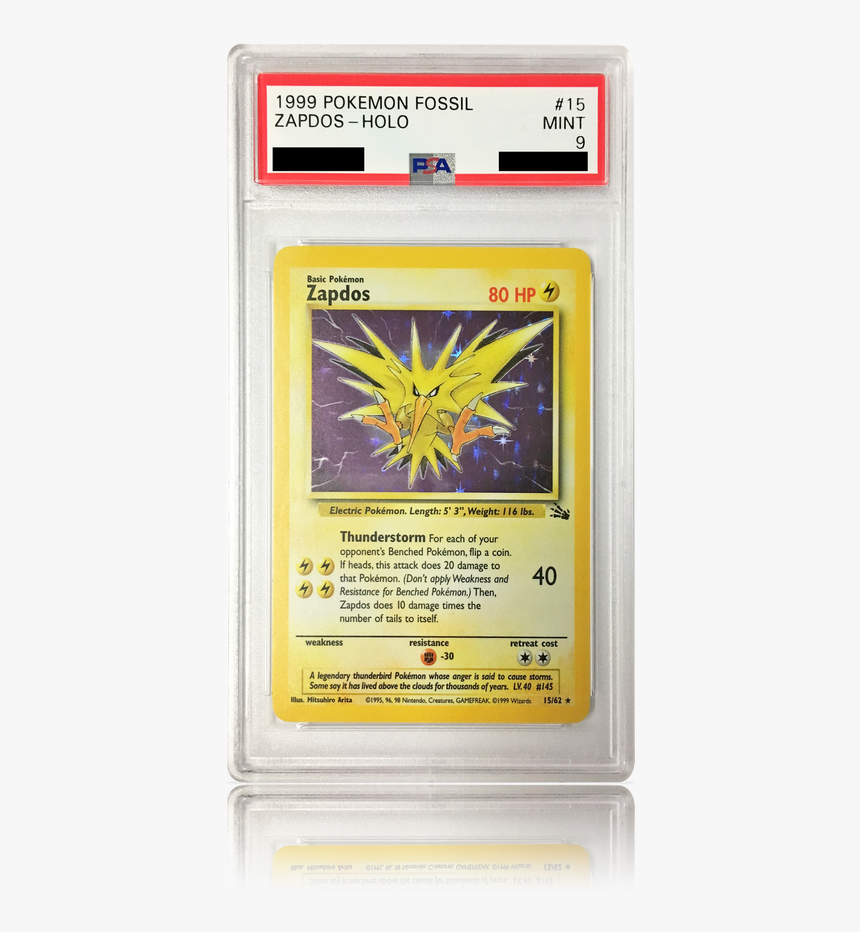 Psa 9 Zapdos 15/62 - Pokemon Base Set Holo Cards, HD Png Download
